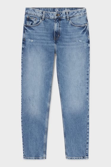 Dames - Premium straight tapered jeans - jeansblauw