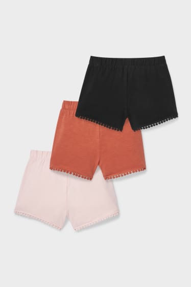 Niños - Pack de 3 - shorts deportivos - rosa