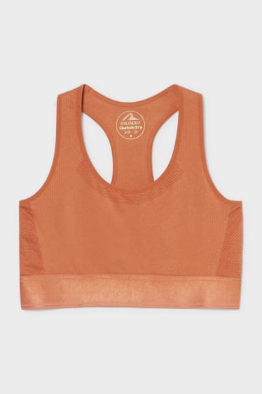 Dames - Sport-bh - gewatteerd - yoga - oranje
