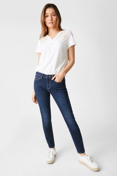 Mujer - Skinny Jeans - vaqueros - azul