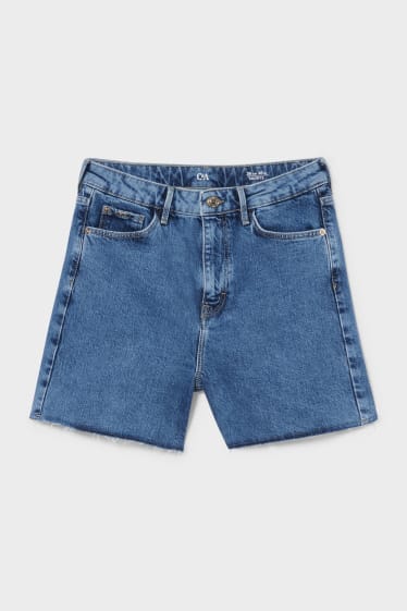 Damen - Premium Jeans-Shorts - jeans-hellblau