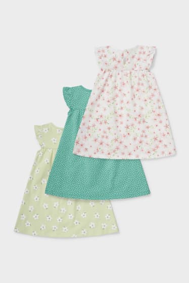 Baby's - Set van 3 - babyjurk - lichtgroen