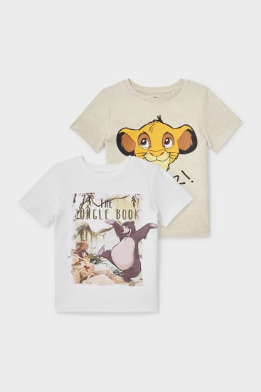 Niños - Pack de 2 - Disney - camisetas de manga corta - blanco