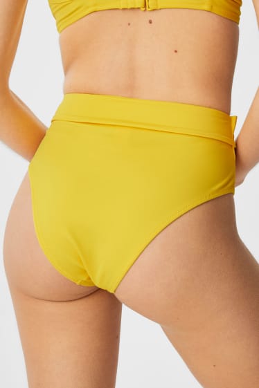 Femmes - Bas de bikini - taille haute - jaune