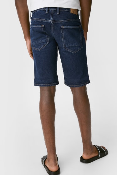 Men - Denim shorts - denim-dark blue