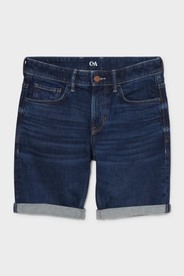 Men - Denim shorts - denim-dark blue