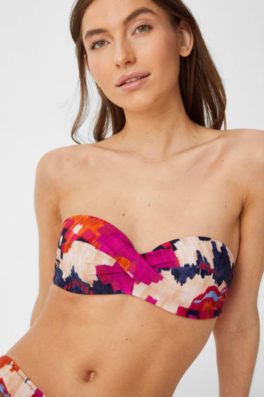 Women - Bikini top - balcony - padded - multicoloured