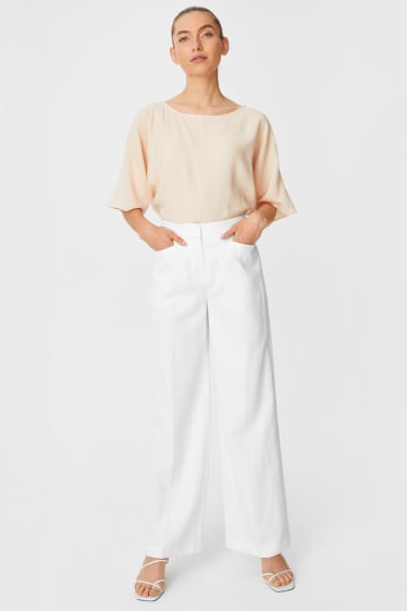 Donna - Pantaloni di stoffa - bianco