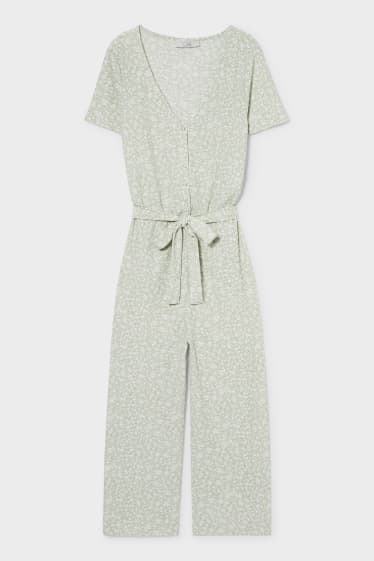 Teens & young adults - CLOCKHOUSE - jumpsuit - floral - light green