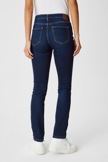 Femei - Slim jeans - bumbac organic - denim-albastru