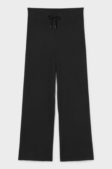 Femmes - Pantalon en toile basique - noir