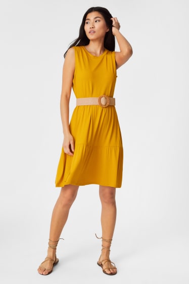 Mujer - Vestido fit & flare - amarillo