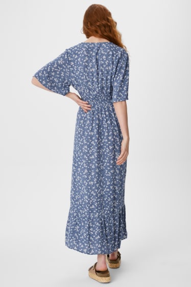 Dámské - CLOCKHOUSE - šaty - s květinovým vzorem - modrá