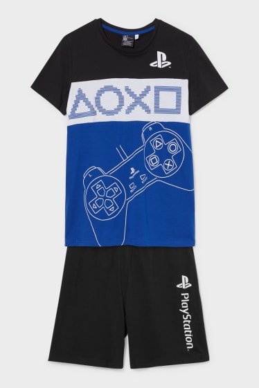 Kinder - PlayStation - Shorty-Pyjama - 2 teilig - schwarz