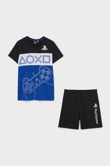 Kinder - PlayStation - Shorty-Pyjama - 2 teilig - schwarz