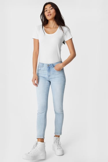 Damen - Skinny Jeans - jeans-hellblau