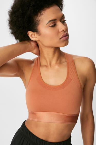 Women - Sports bra - padded - yoga - orange