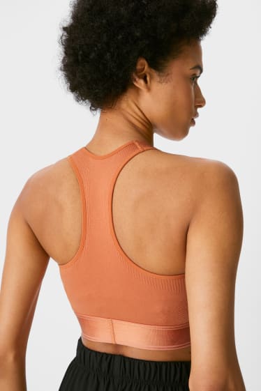 Women - Sports bra - padded - yoga - orange