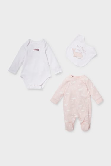 Miminka - Outfit pro novorozence - 3dílný - růžová