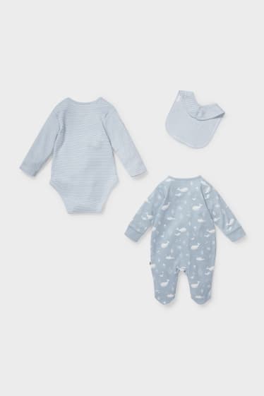 Baby's - Newbornoutfit - 3-delig - lichtblauw