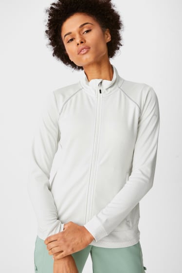 Kobiety - Rozpinana bluza sportowa - biały
