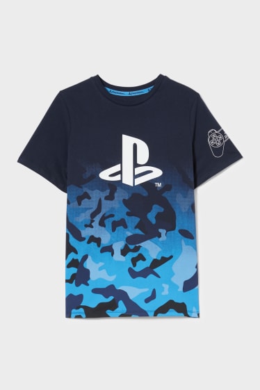Kinder - PlayStation - Kurzarmshirt - dunkelblau