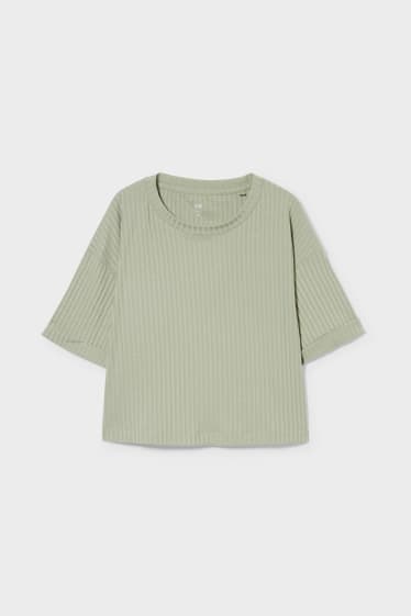 Damen - Basic-T-Shirt - grün