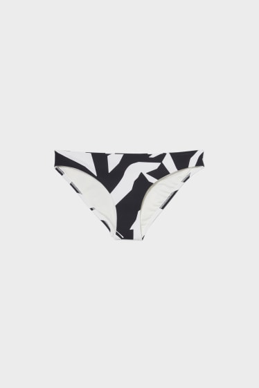 Femmes - Bas de bikini - taille basse - Soft Touch - noir / blanc