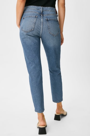 Dames - Slim tapered jeans - jeansblauw
