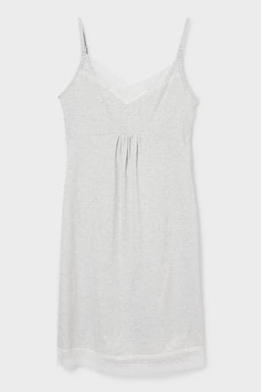 Women - Nursing nightdress - light gray-melange