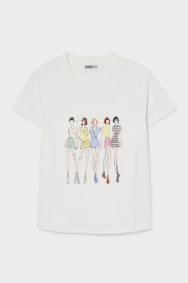 Women - T-shirt - cremewhite