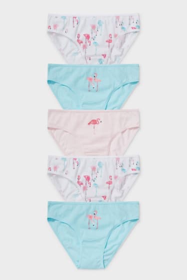 Children - Multipack of 5 - briefs - white / turquoise
