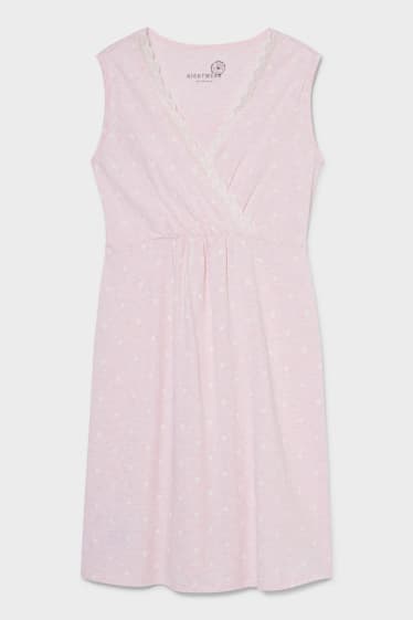 Women - Nursing nightdress - polka dot - rose