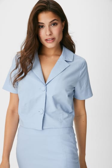 Teens & young adults - Cropped blouse - light blue