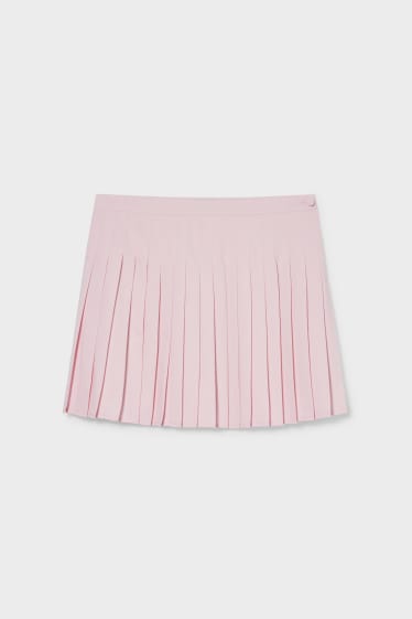 Jóvenes - Minifalda pantalón con tablas - rosa claro