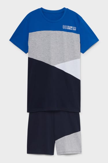 Children - Short pyjamas  - 2 piece - dark blue / gray
