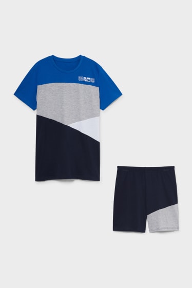 Children - Short pyjamas  - 2 piece - dark blue / gray