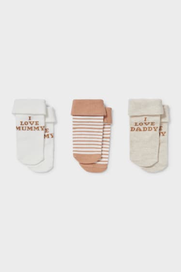 Babies - Multipack of 3 - baby socks - white