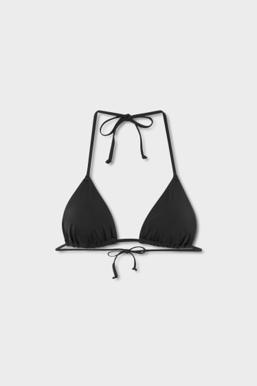 Femei - Top bikini - cupe triunghiulare - vătuit - negru
