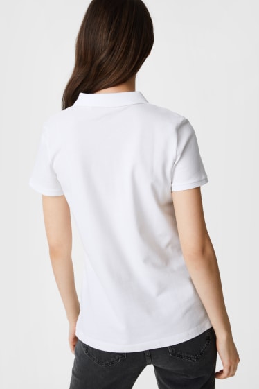 Women - Basic polo shirt - white