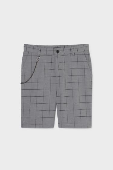 Men - CLOCKHOUSE - shorts - check - gray
