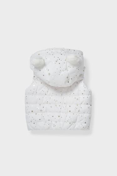 Neonati - Minnie - giubbino trapuntato con cappuccio per neonate - bianco