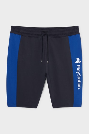 Bărbați - Pantaloni scurți trening - PlayStation - albastru închis