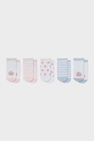 Bébés - Lot de 5 - chaussettes pour bébé - blanc