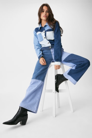 Women - Wide leg jeans - denim-blue