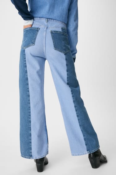 Women - Wide leg jeans - denim-blue