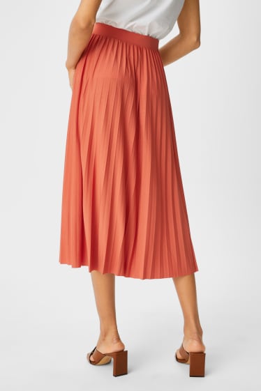 Damen - Rock - orange-rot