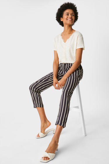 Women - Trousers - dark blue / white