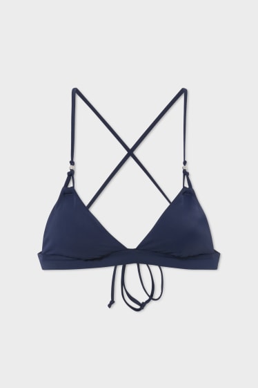 Women - Bikini top - triangle - padded - dark blue