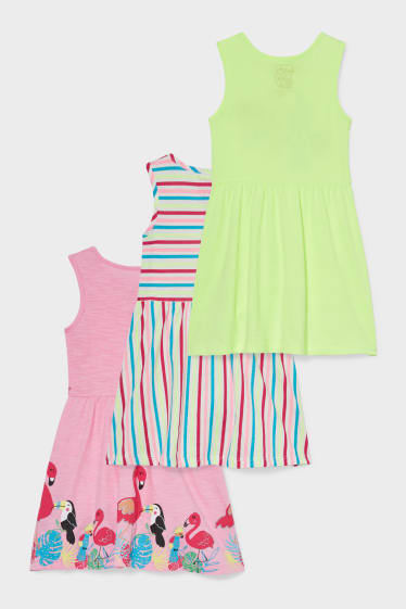 Kinder - Multipack 3er - Kleid - rosa